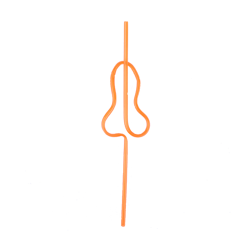Swirly लूप प्लास्टिक पीने के लिए घूंघट स्ट्रॉ